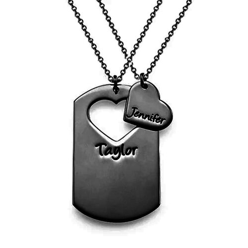 "Ich bin Deins" Herzform Halskette für Paare