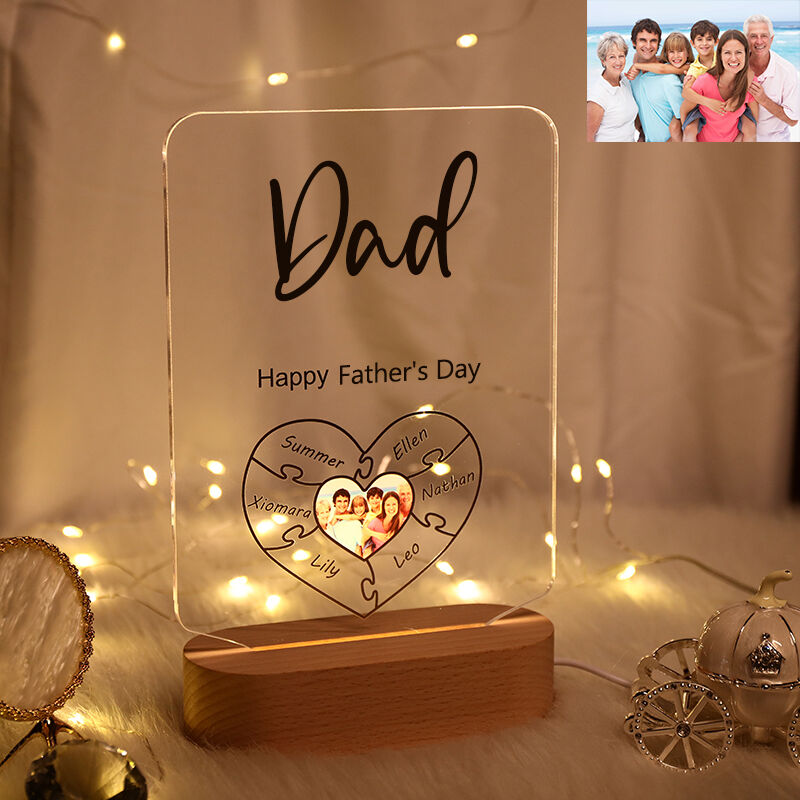 Custom Love Photo Acrylic Lamp-Dad