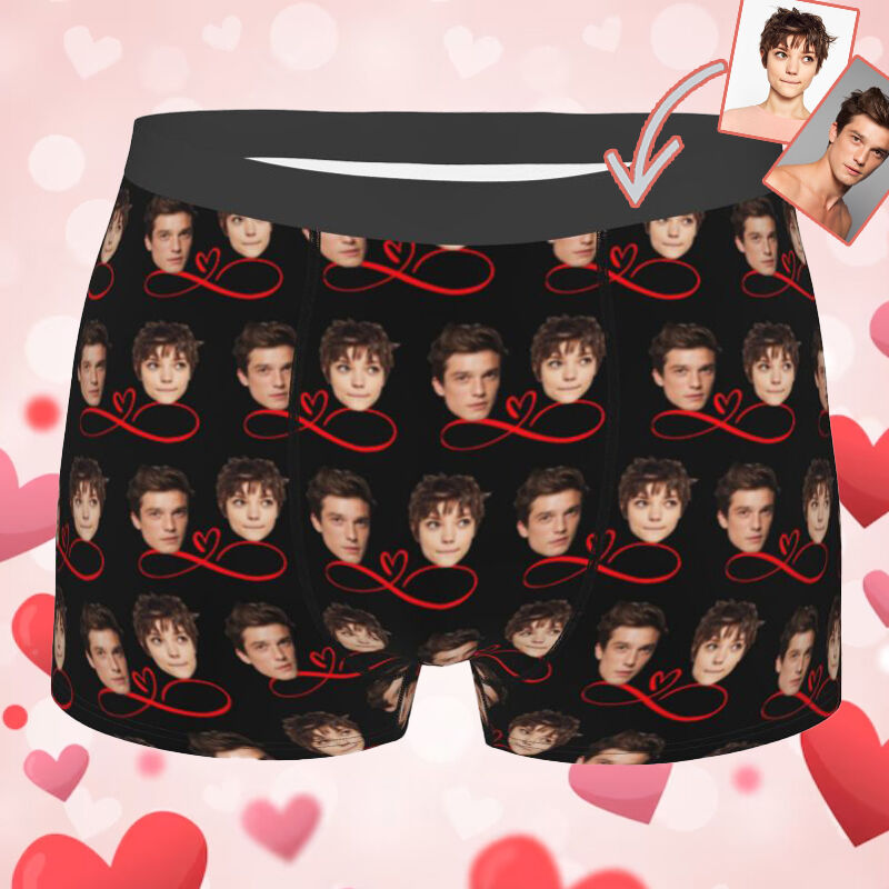 Personalisierte Foto-Männer-Unterwäsche Boxer Shorts Romantisches Valentinstag-Geschenk