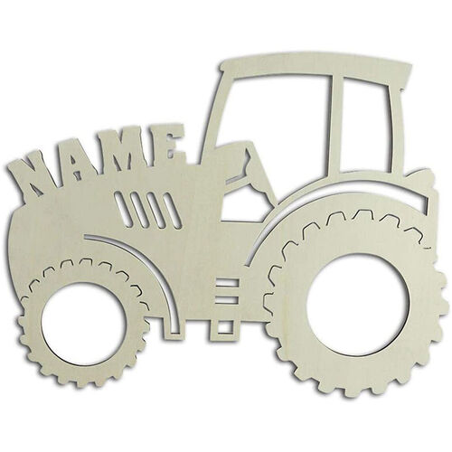 Personalisierte Holzlampe Traktor Design mit individuellem Namen Cooles Geschenk zum Vatertag