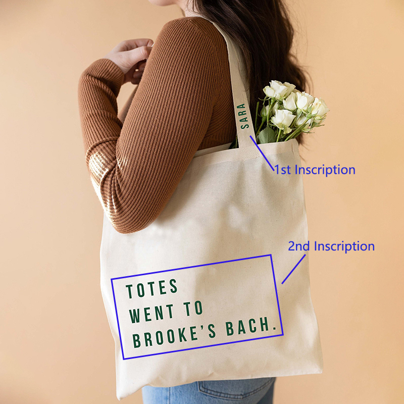 Personalized Tote Bag Customizable Couple Name Shopping Bag