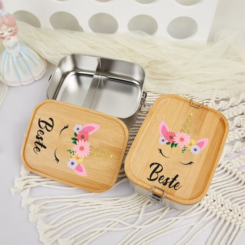 Personalized Lunch Box Custom Name With Optional Unicorn