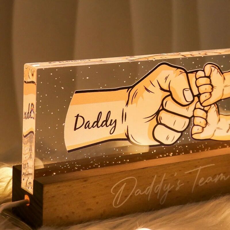 Personalized LED Light With Fist Pattern As A Cool Father’S Day Gift