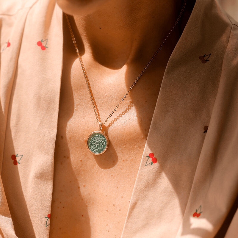 Gepersonaliseerde ronde sterrenkaart ketting romantisch kerstcadeau voor vrouw