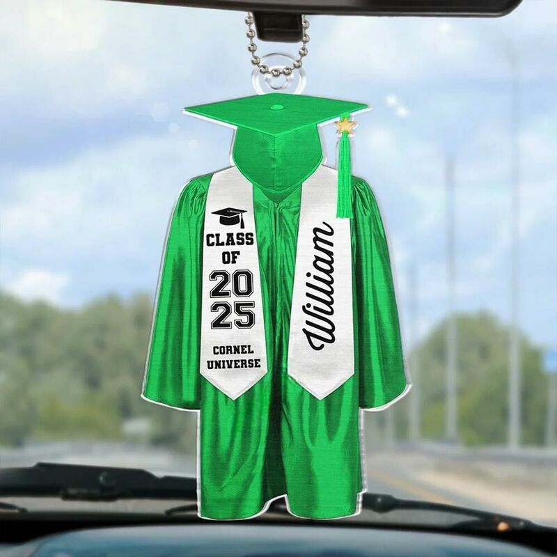 Personalized Acrylic Car Pendant Auto Accessories Graduation Gift for Students