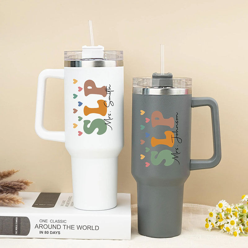 Personalized Name Tumbler with Colorful Fonts Design Interesting Gift for Her