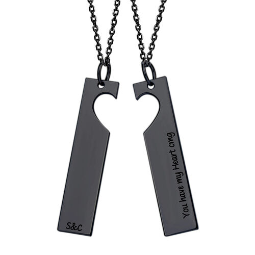 "Geschenk für meine Liebe" Herzform Halskette für Paare