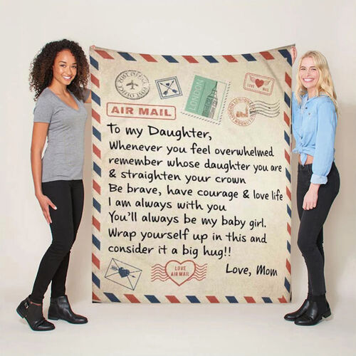 Couverture A ma fille "Quand tu te sens débordée, sois courageuse" Lettre d'amour de maman à sa fille