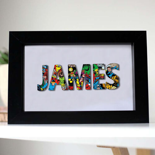 Personalized Superhero Frame Custom Name Heartwarming Gift
