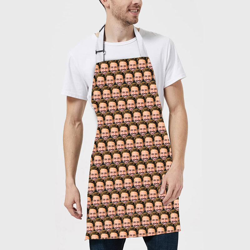 Custom Photo Apron Funny Crazy Face Gift for Family