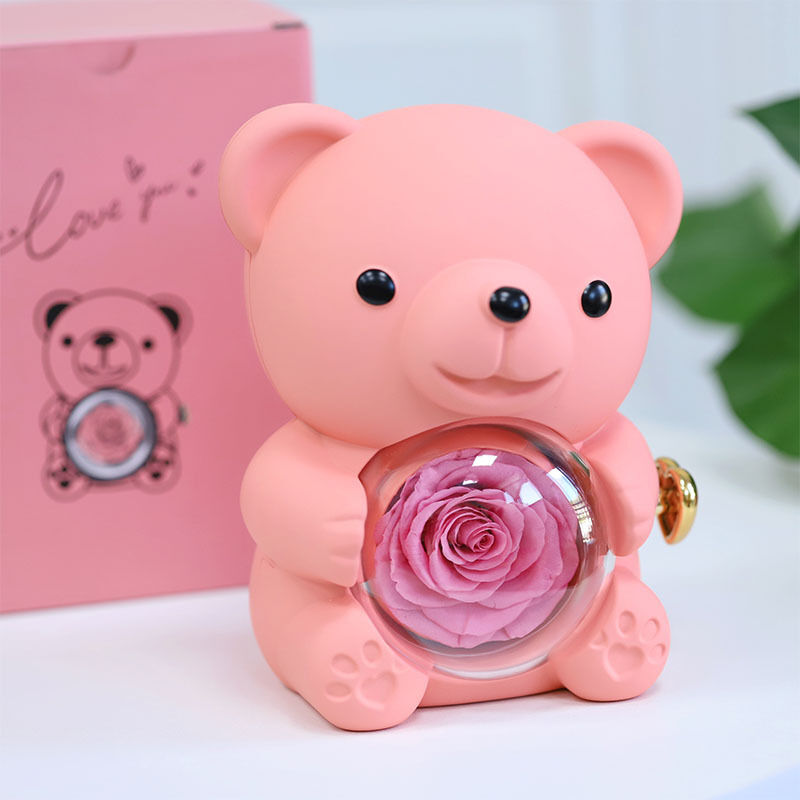 Boîte à bijoux personnalisé pour ours avec collier de projection arbre de vie Cadeau de St Valentin