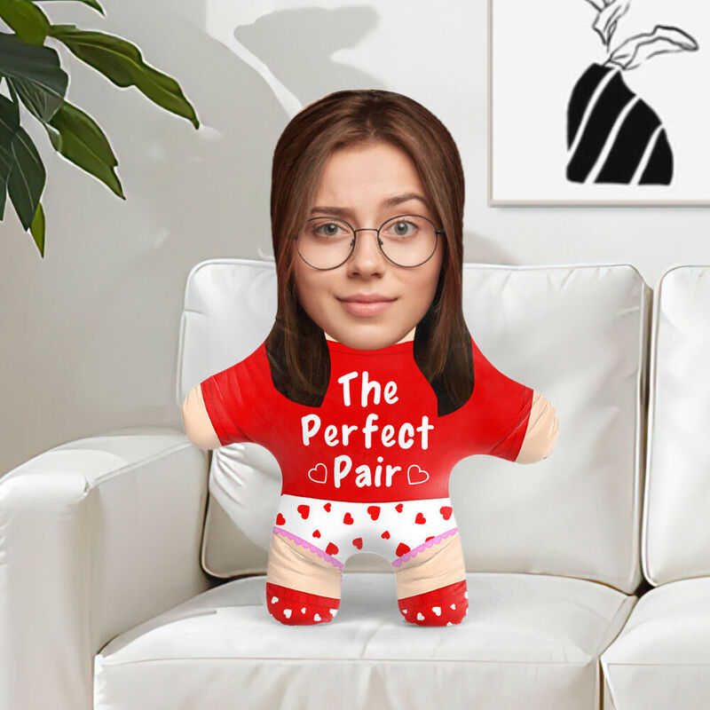 Custom Face Pillow with Photo Perfect Pair Female Face Pillow Valentine's Day Gift for Her