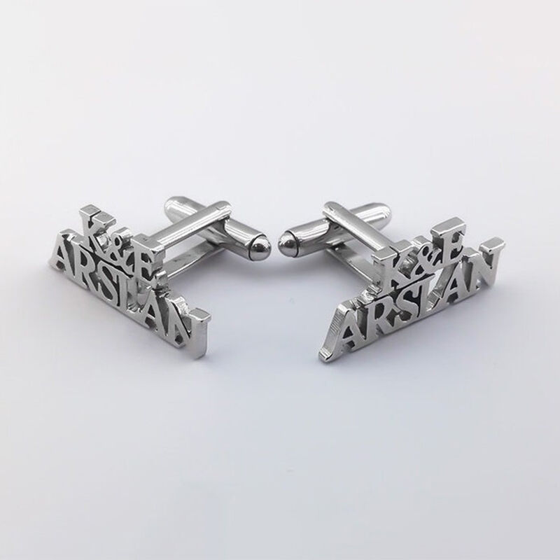 Gemelos personalizados personalizados con iniciales de dos letras y diseño de nombre, regalo atractivo para él y sus amigos
