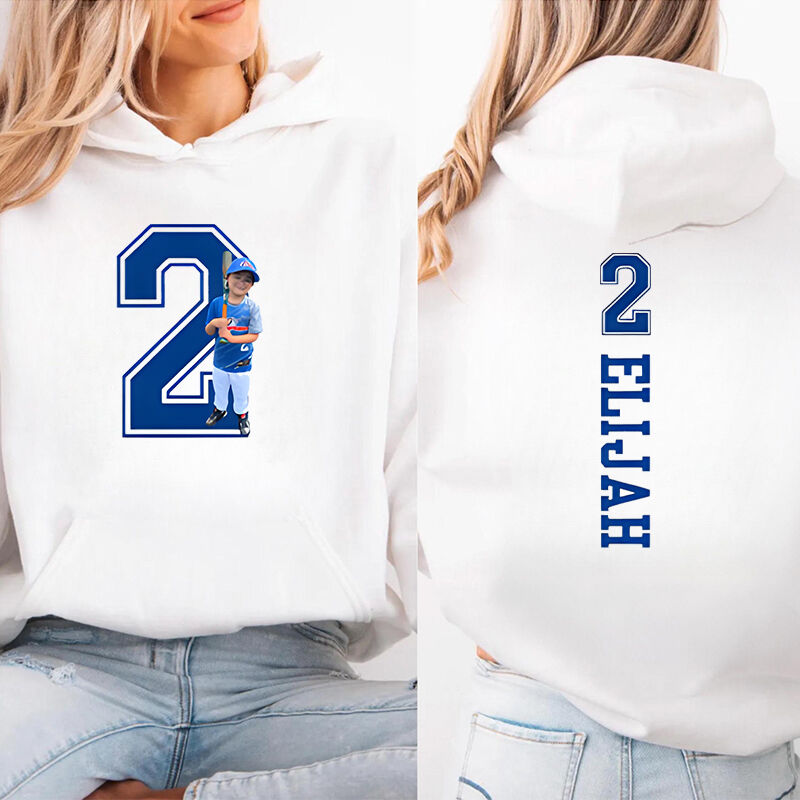 Personalized Hoodie Custom Photo with Your Number and Name Design Unique Gift for Sports Lovers