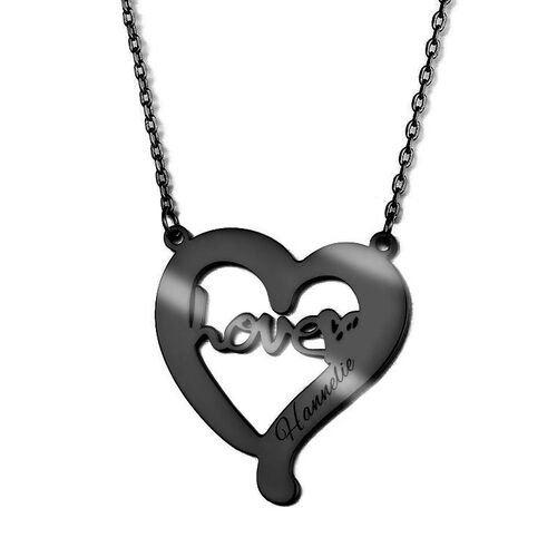 "Die Liebe ist überall" Personalisierte gravierbare Halskette