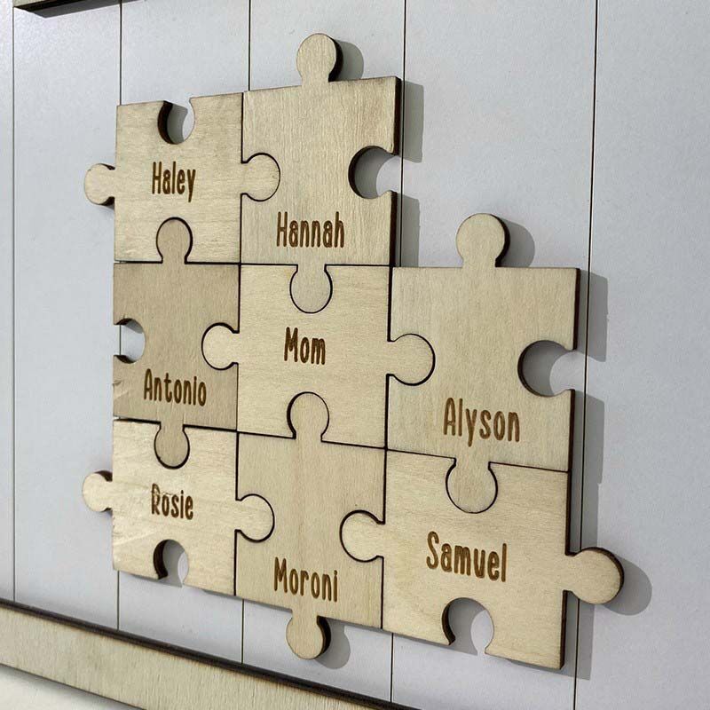 "You Are The Piece That Holds Us Together" Custom Puzzles Engraved Name Frame