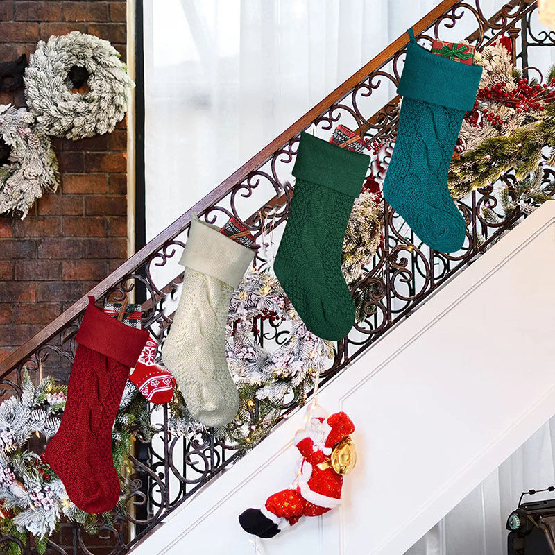 Calcetín navideño chimenea personalizado de nombre multiples colores regalo para niños