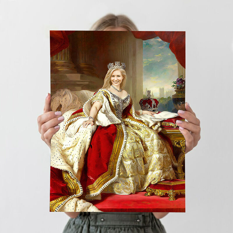 Customized  Royal Head Photo The Queen Portrait for Her