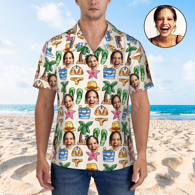 Camicie hawaiane personalizzate Love Surfing Camicia da spiaggia Aloha personalizzata per uomo