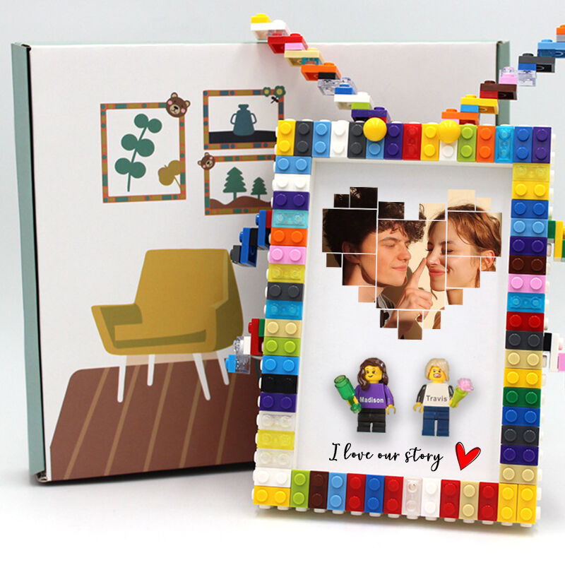 Cadre photo personnalisé pour figurines avec photos, cadeau amusant pour la Saint-Valentin pour les femmes