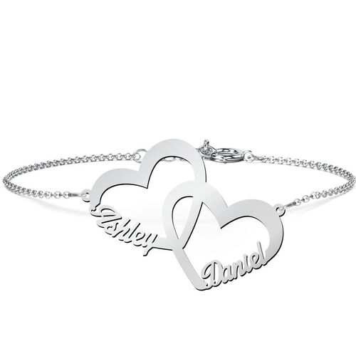 "L'amour est Doux" Bracelet Personnalisé Coeur
