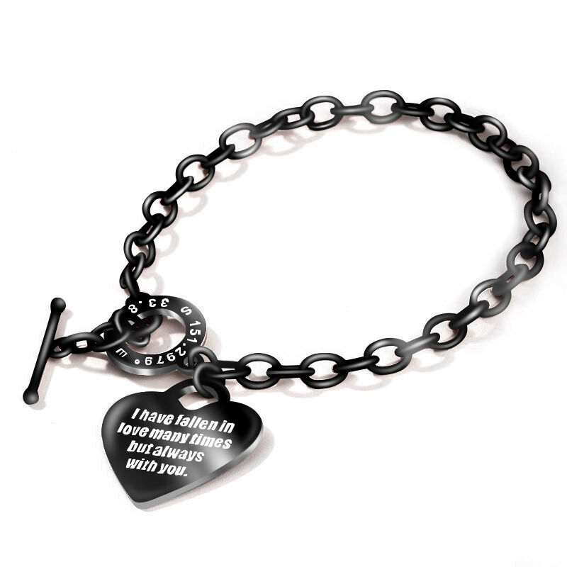 "I Will Always Stand by You" Heart Personalized Bracelet