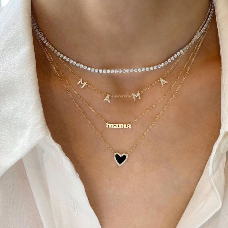 Custom Diamond Letter Necklace