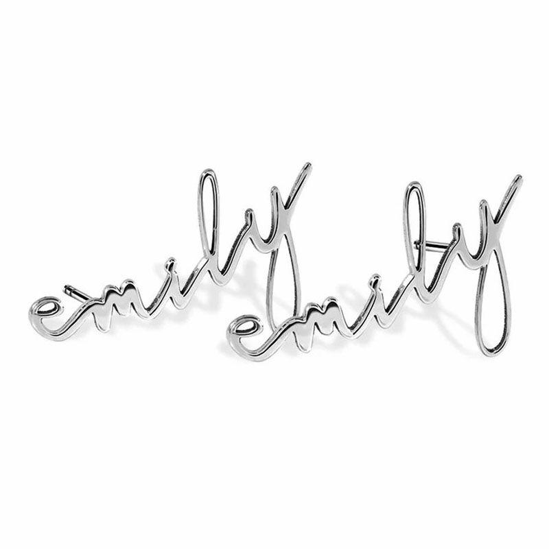 Pendientes personalizados con nombre único y elegante para ella