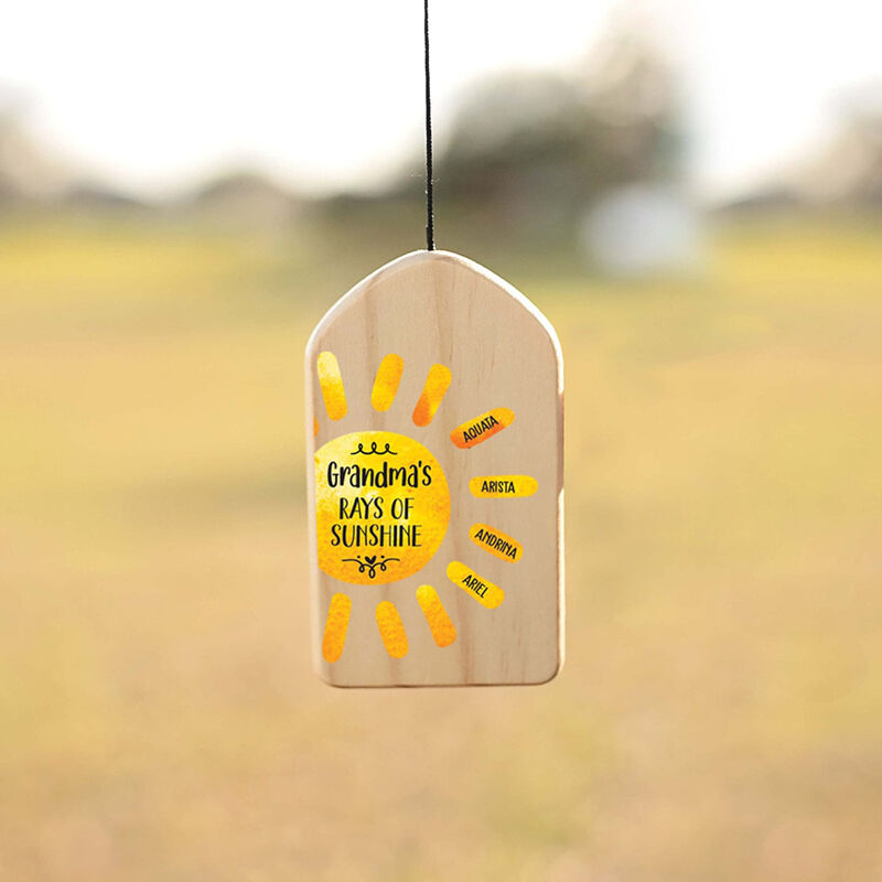 Personalized Wind Chime Grandma's Days of Sunshine with Sunlight Custom