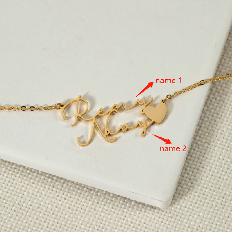 Personalized Name Necklace With Love Heart Fashionable And Exquisite Valentine's Day Gift For Her