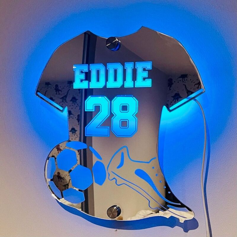 Personalized Led Cool Mirror Lights For Football Lovers