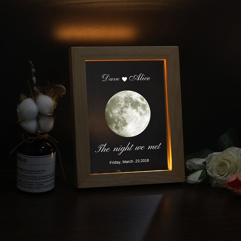 Personalized Moon Phase Picture Night Light Creative Gift for Couples