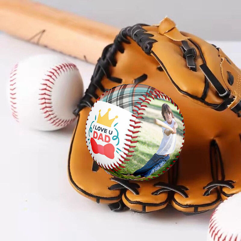 Personlig baseball lägga till fotopresent till pappa som älskar baseball