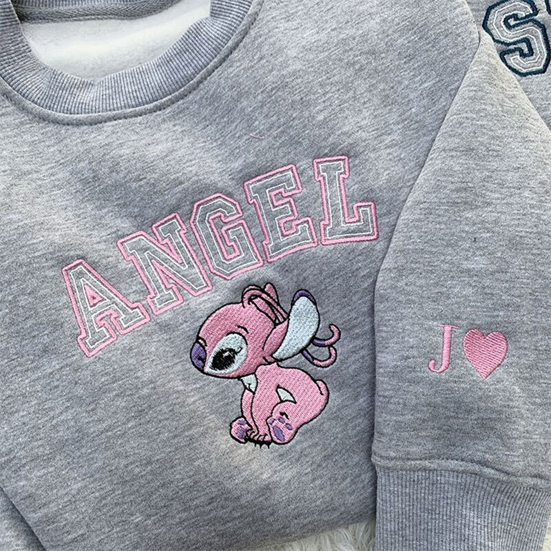 Sudadera Personalizada Bordada Puntada de dibujos animados y el diseño del ángel Regalo perfecto para Lover