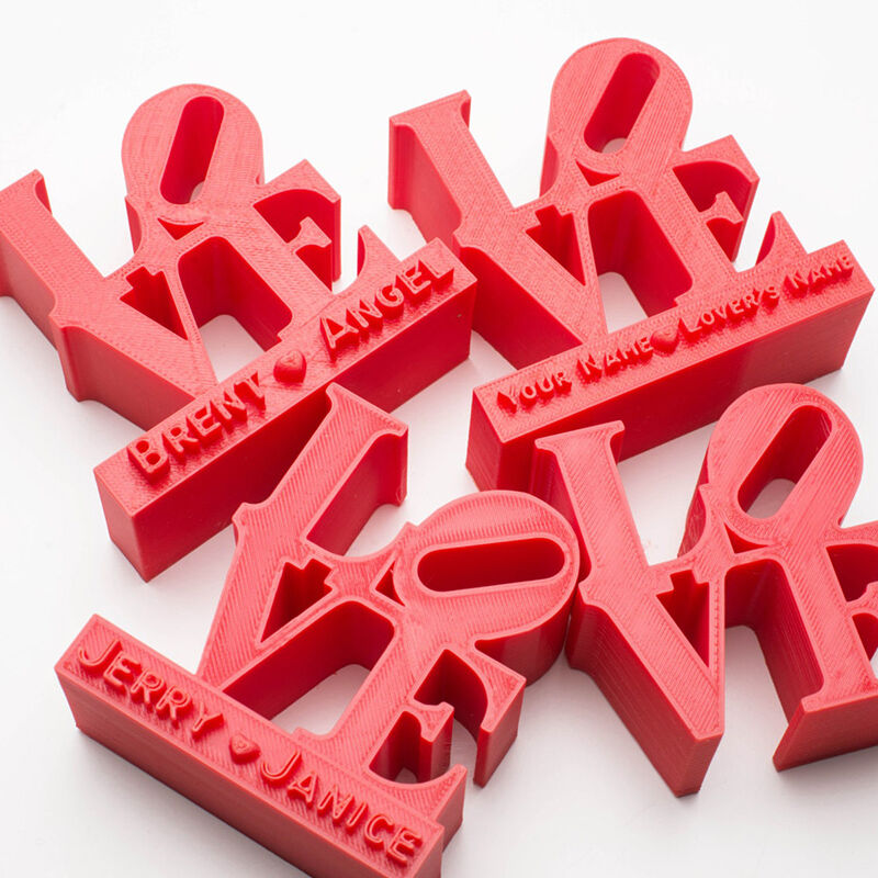 Personalized 3D Printed Love Sculpture Customized Name Gift For Couples