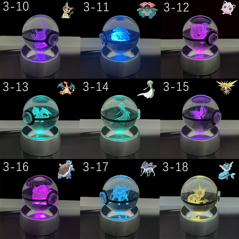 3D Crystal Ball Night Light Cute Animals Pattern Beautiful Gift for Dear Family