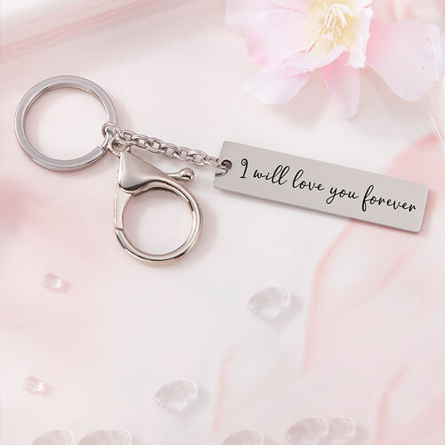 Custom Name And Birthflower Keychain Creative Gift for Important Person