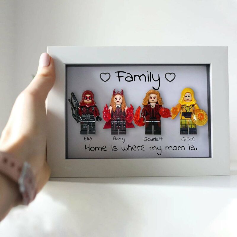 "Home Is Where My Mom is" Personalised Superhero Frame
