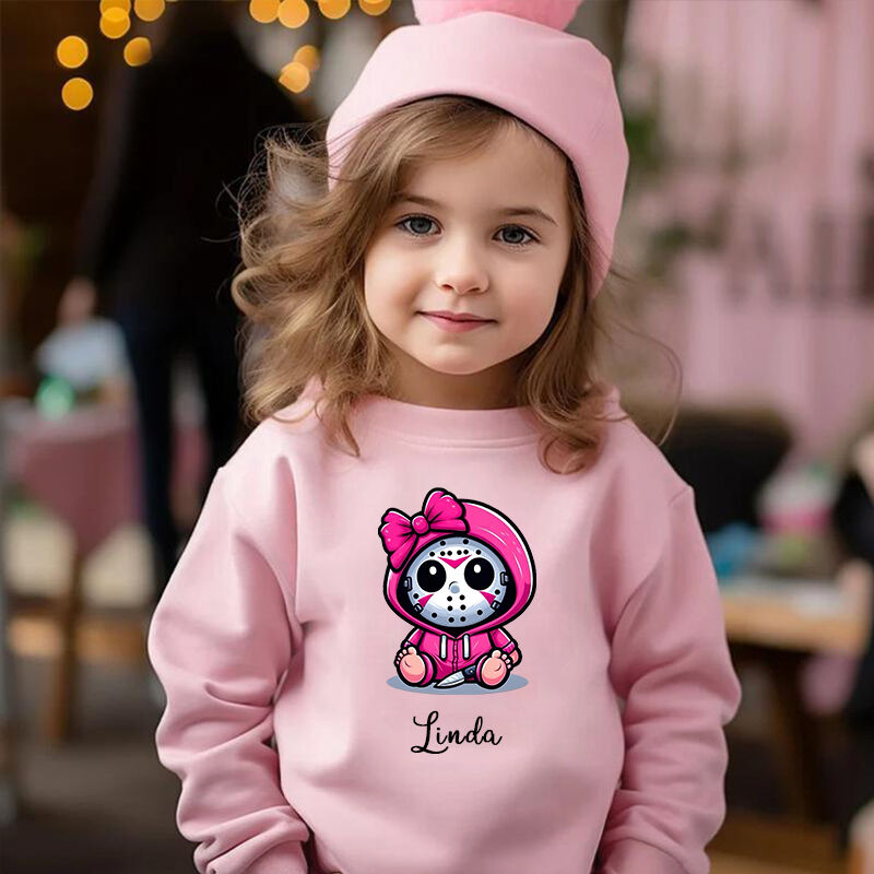 Personalized Children's Sweatshirt Ghost Face Kids Fun Halloween Gift