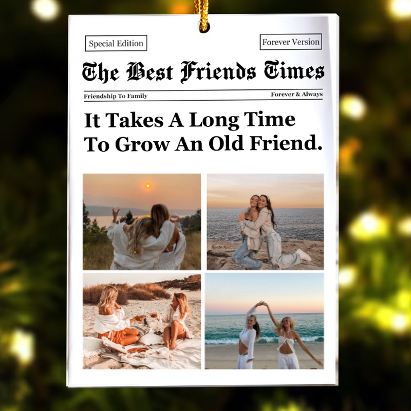 "The Best Friends Time"Personalized Christmas Ornaments for Best Friends