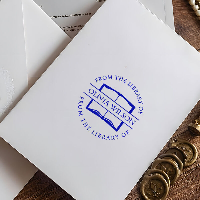 Tampon en bois personnalisé Tampon de livre personnalisé Cadeau d'anniversaire pour les amis qui aiment lire