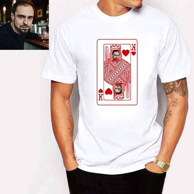 T-Shirt photo personnalisé Poker-K
