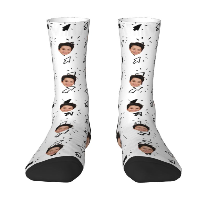 Customized Face Socks Printed with Children’s Photos Sweet Gift for Parents