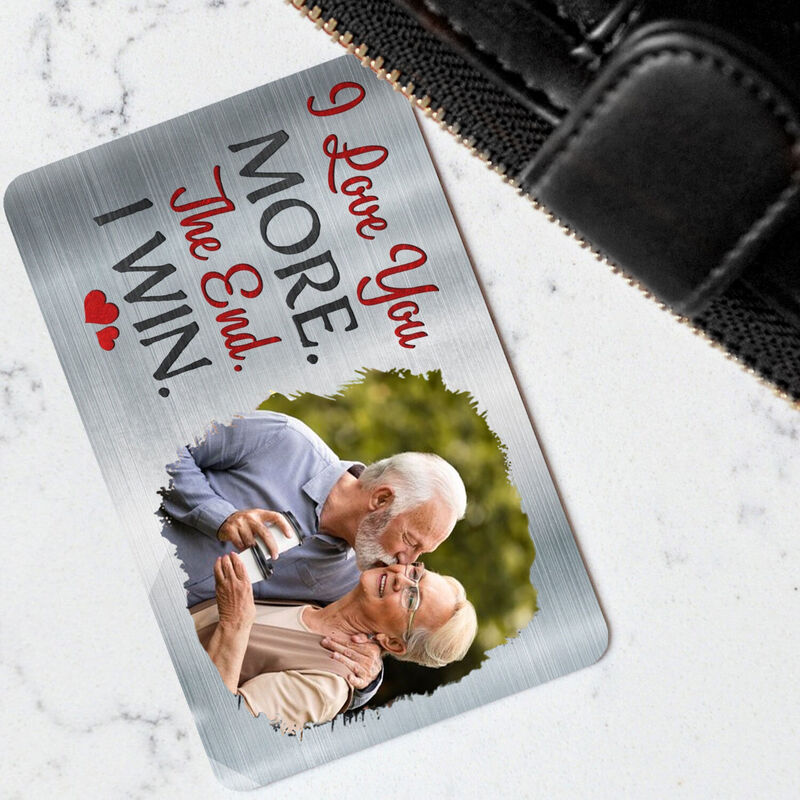 ”I Love You“More Personalized Aluminum Wallet Card Warm Gift For Boyfriend