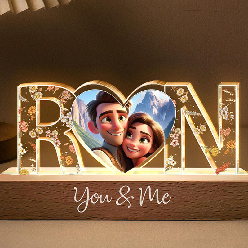 Personalized Letter Lamp Customized Cartoon Photo Romantic Valentine's Day Gift