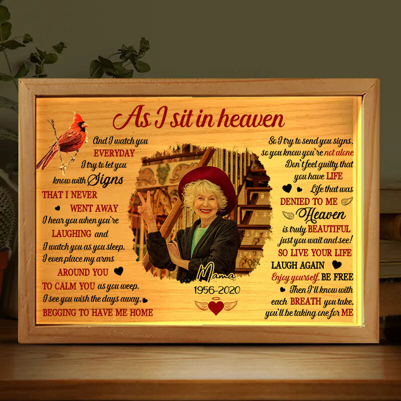 Personalized Picture Night Light Unique Gift for Family "I Watch You Everyday"
