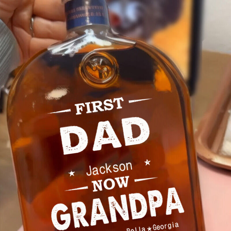Personalized Name Whiskey Bottle Best Gift for Family