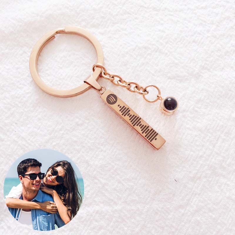 Personalized Spotify Picture Projection Keychain