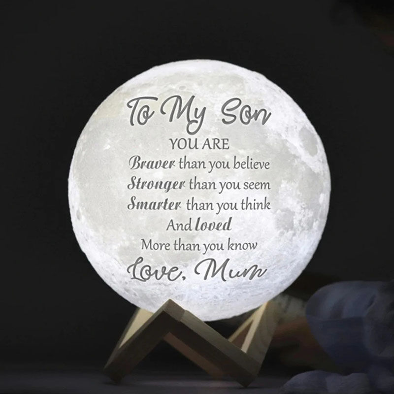 Touch 2 Colors-Love Letter Moon Lamp Warm Gift from to Son