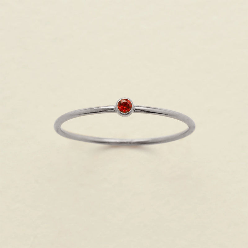 "Glücksstein" Personalisierter Geburtsstein Ring